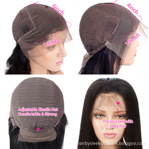 Rebecca Retail wigs 26 inches Transparent 13x4 Lace Front Human Hair Wigs Bone Straight Lace Front  Remy HD Lace Frontal Wig
